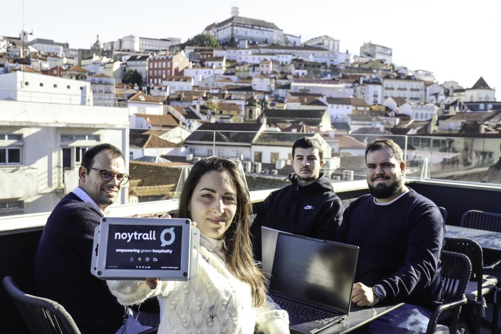 Our team with Coimbra in the background